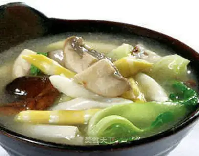 Winter mushroom and tofu soup