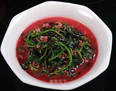 stir-fried red amaranth