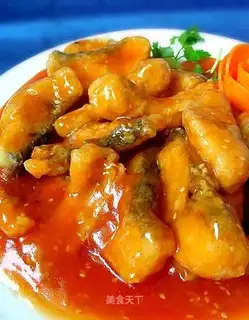 Sweet and sour fish nuggets