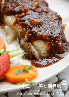 Pan-fried cod with Chinese sauce