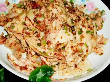 Chicken slices with pepper