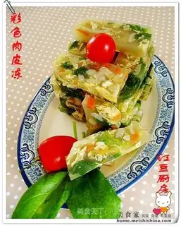 Colored meat jelly
