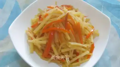 Soaked ginger shredded potatoes