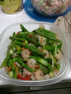 Asparagus shrimp