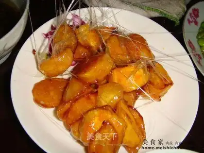 Pulled sweet potatoes
