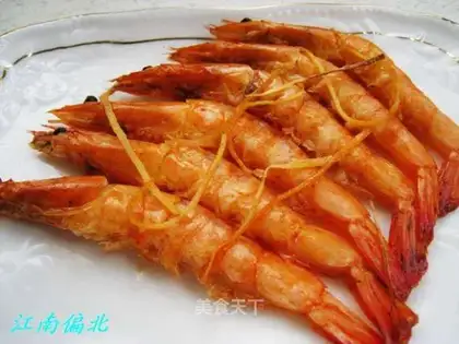 Shrimp with shredded ginger