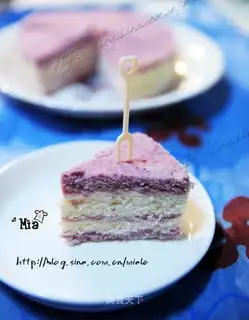 Purple sweet potato sponge cake