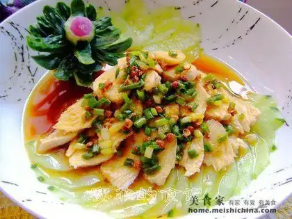 Chicken slices with pepper