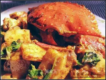 Curry Crab Fried Rice Cake