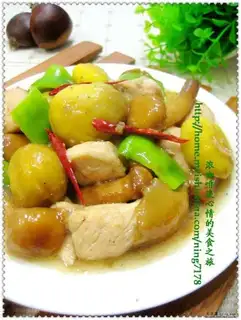 Chestnut chicken with mushroom