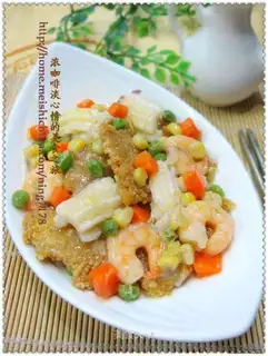 Seafood crispy rice
