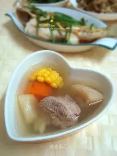 Horseshoe corn flour kudzu fan bone soup