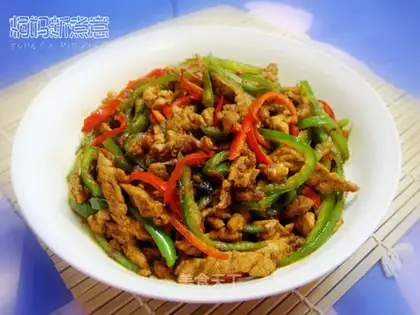 Shredded pork with double pepper sauce