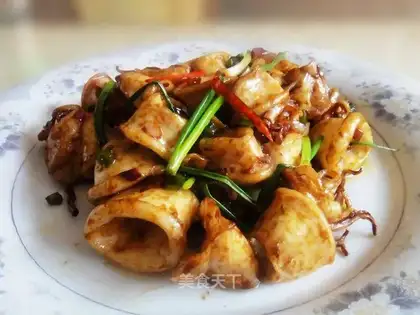 Pan-fried squid tube