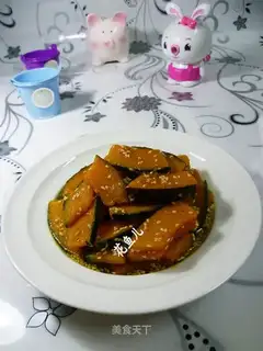White sesame fried Japanese pumpkins