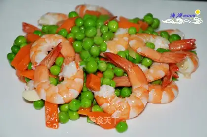 Peas, shrimp