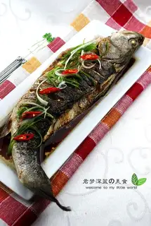 Steamed sea bass
