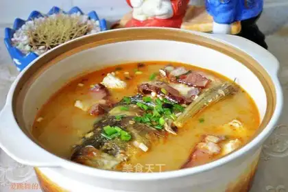 Frozen tofu gravy fish head