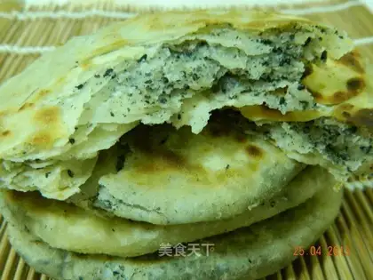 Black sesame waffles
