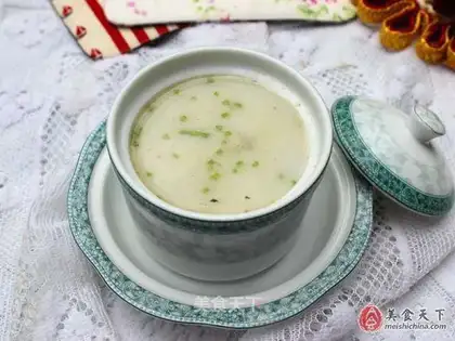 Milky, thick fish soup