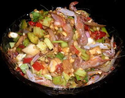 Fresh spicy shrimp