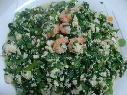 Cream shrimp, tofu