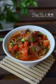 Red beef noodles
