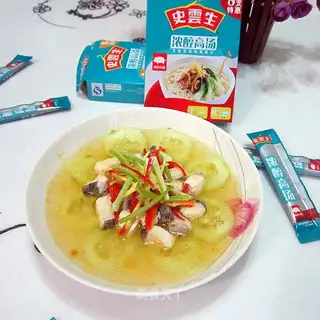 Microwave cucumber porridge