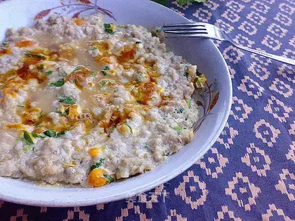 Salted egg oatmeal
