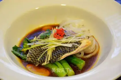 Steam fish and mustard