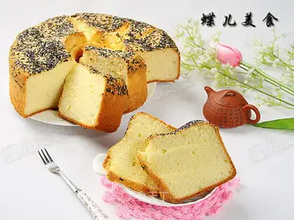 Black sesame ricin cake