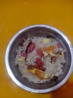 Black pepper mushroom fried egg rice