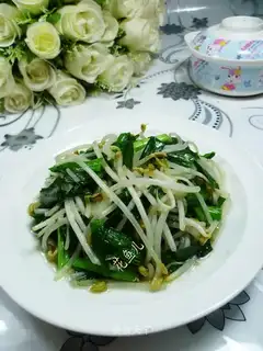 The green bean sprouts