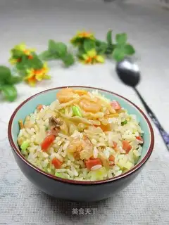 radish, egg and rice