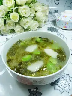 Snow pickles, beans, paste