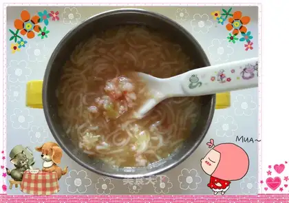 Shrimp and vegetable noodles