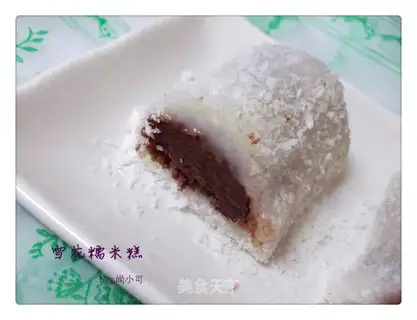 Snowflake rice cake