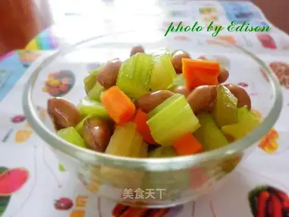 Celery with peanuts