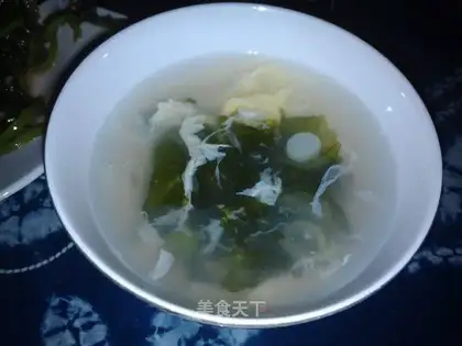 Purple egg soup