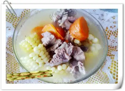 Carrot corn ribs soup
