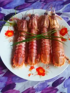 A boiled shrimp