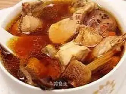Ten mushrooms full of mushroom soup