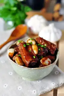 Garlic burning ribs