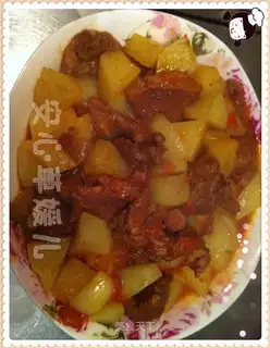 Tomato oxen with potatoes