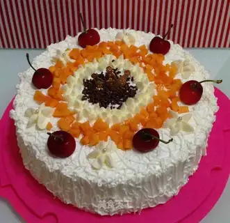 Mango cherry cream cake