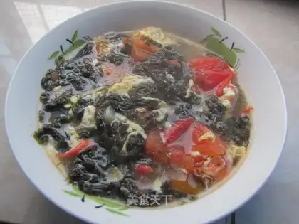 Potato omelet soup