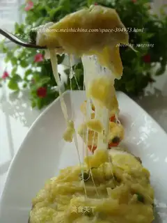 Milky cheese and mashed potatoes