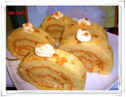 Peanut Swiss roll