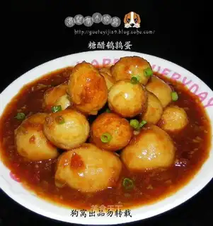 Sweet and sour quail eggs