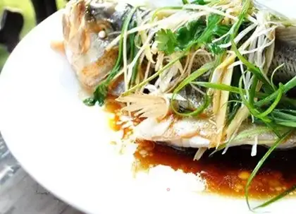 steamed bass